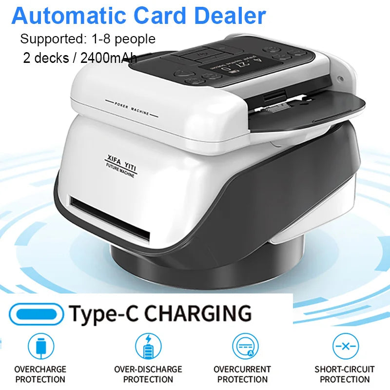 2 Decks Automatic Card Dealer OLED Display