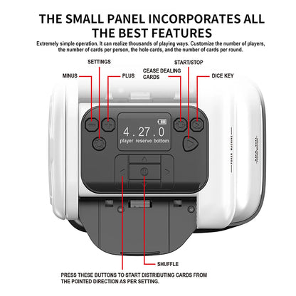 2 Decks Automatic Card Dealer OLED Display